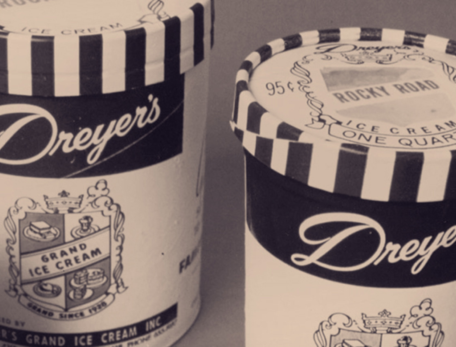 Dreyer's rocky road ice cream carton 1929