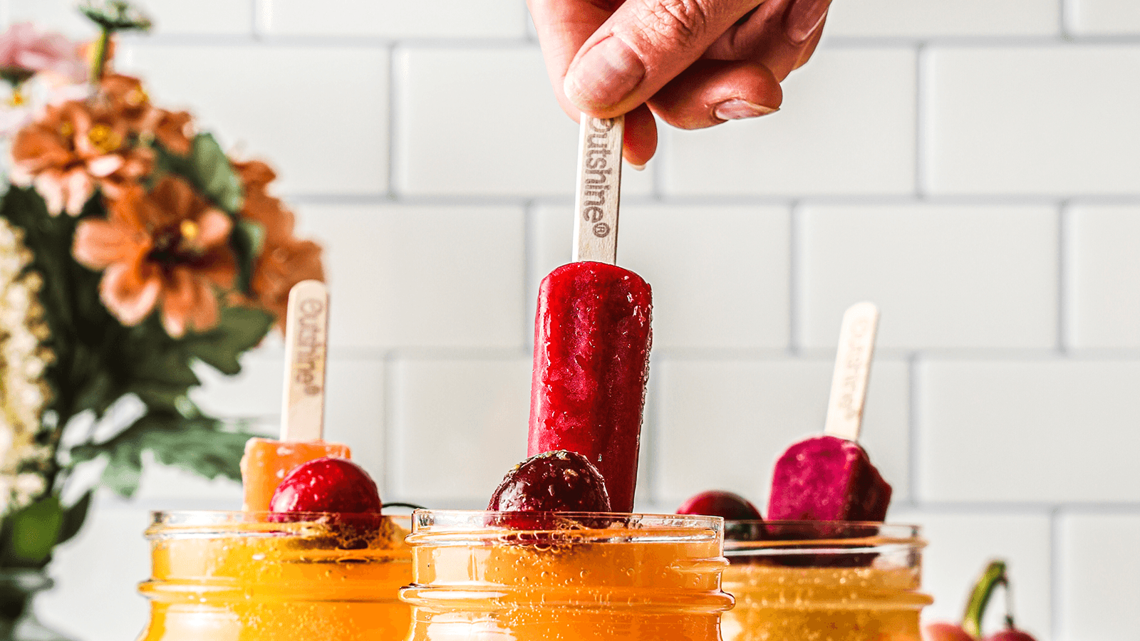 Adding Garnish to Mason Jar Mocktails 2