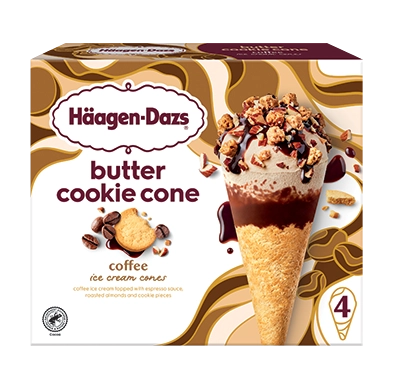 Häagan-Dazs® Cookie Butter Ice Cream Cones Coffe 4ct