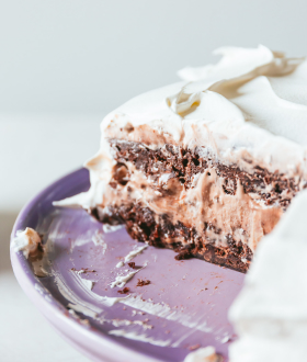 Edy's rocky road ice cream cake