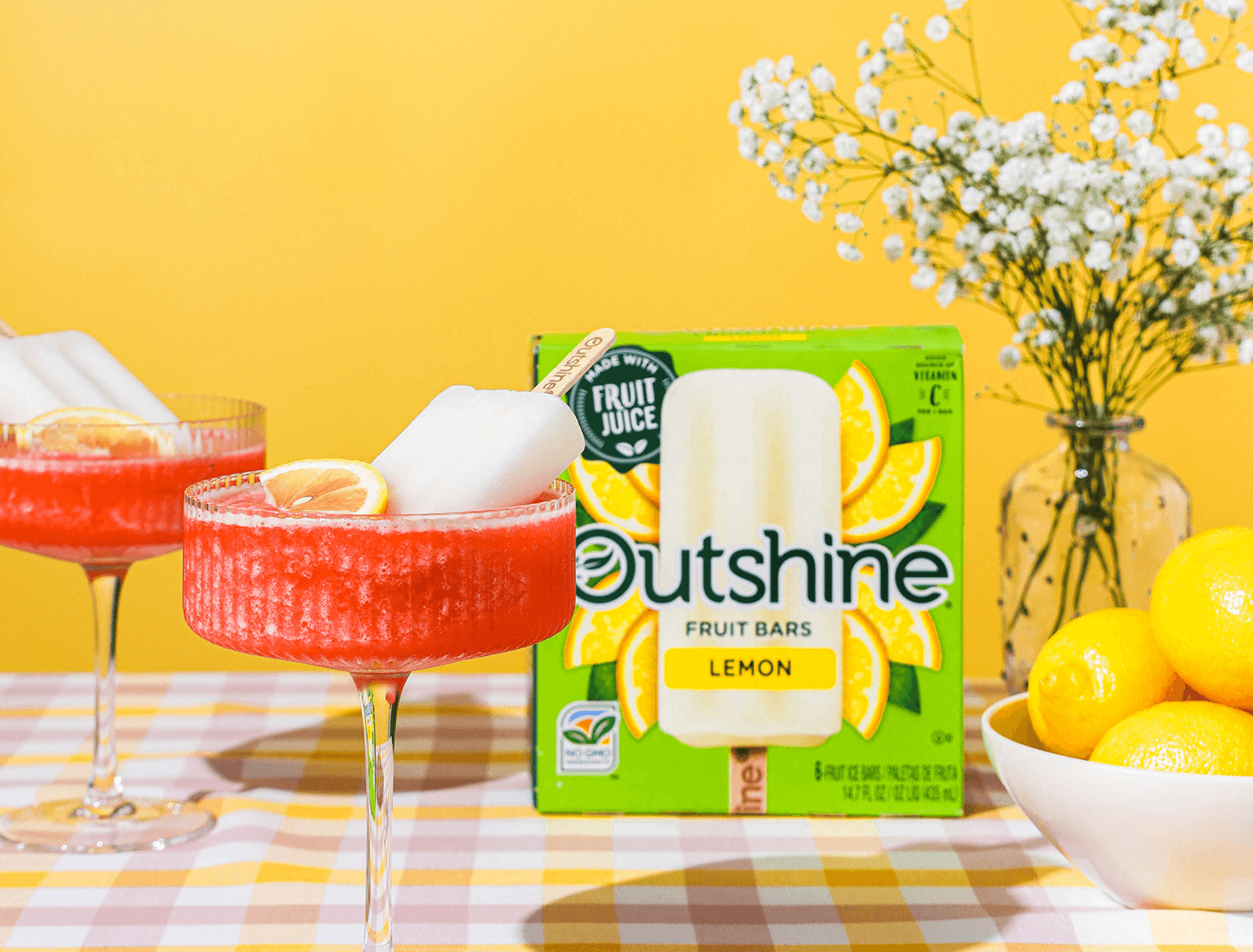 Outshine lemon fruit bar and frose