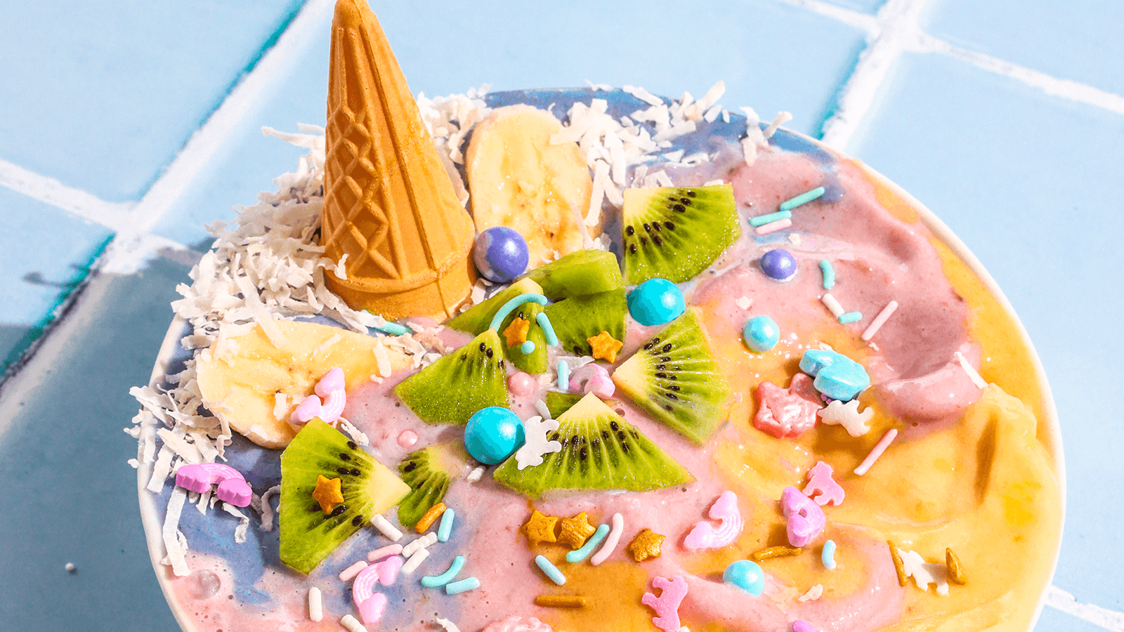 Toppings On Unicorn Smoothie Bowl 5